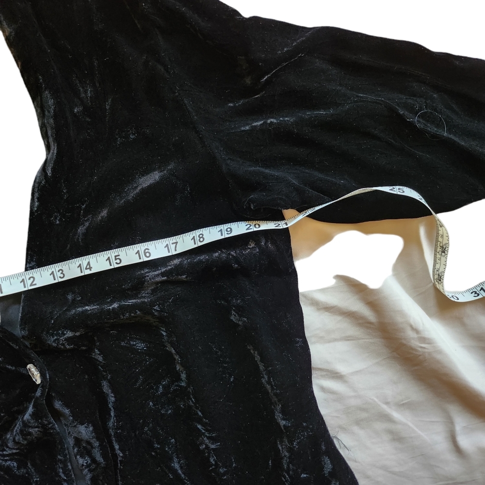 Eileen Fisher Womens Velvet One Button Cardigan Black Size Medium A37 - Picture 5 of 7
